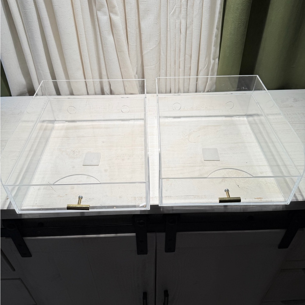 Set of 2 Project 62 clear acrylic desk organizers from Target.